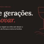 Capa: Sete gerações. A inovar. Ilustração de um copo de vinho sobre ondas, com um pequeno barco à vela.
